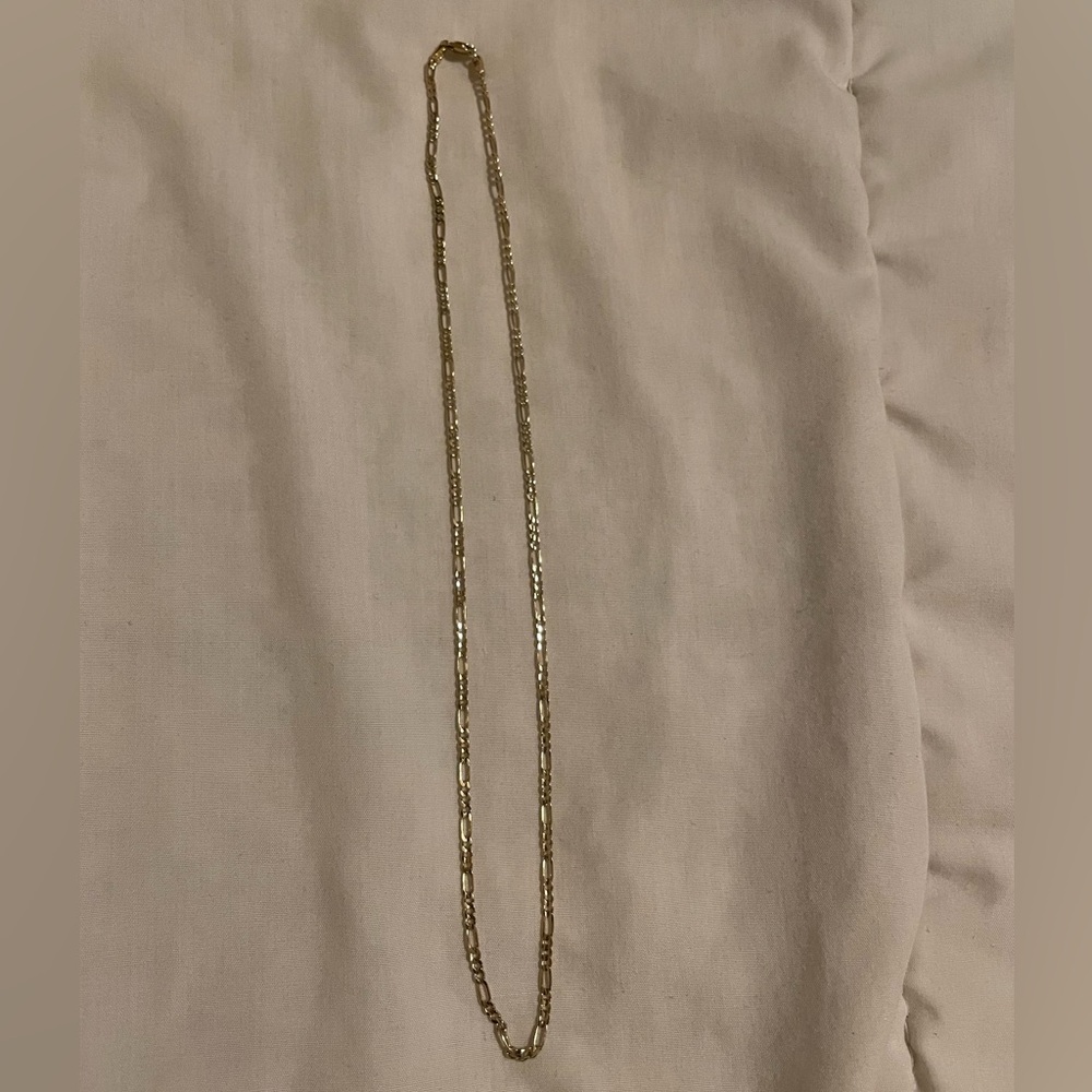 Aurate Medium Gold Figaro Chain Necklace - New